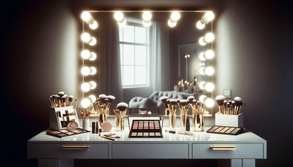 makeup vanity with lights